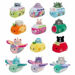 Squishville Plysjbamse M/ Kjøretøy (assortert)