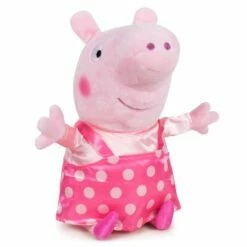 Peppa Gris Plysj 45cm - Peppa Med Prikkete Kjole