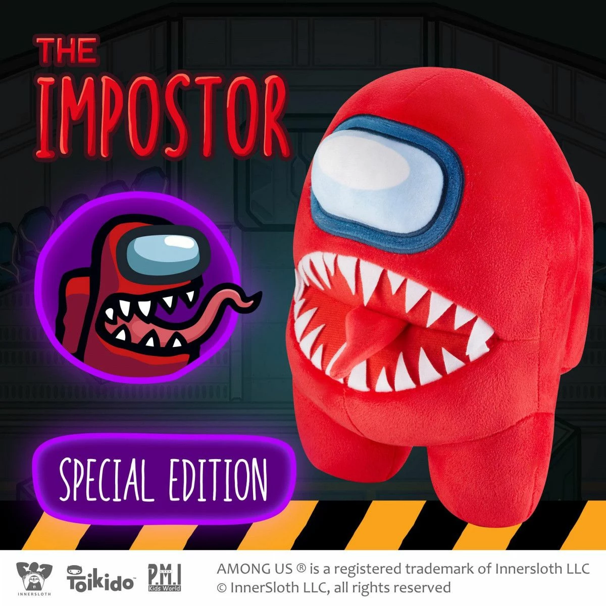 Among Us Plysjbamse 25 Cm - Rød 3 Among Us Plysjbamse 25 Cm - Rød - Bilde 3