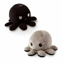 Vendbar Blekksprut - Sort/Grå 10x20 Cm