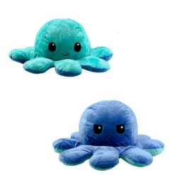 Vendbar Blekksprut – Mørk Blå/Turkis 20x40 Cm