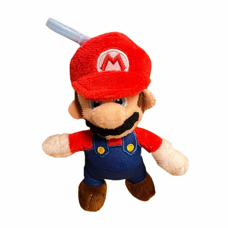 Super Mario Plysj Nøkkelring 14 Cm - Mario 1 Super Mario Plysj Nøkkelring 14 Cm - Mario