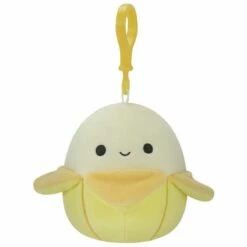 Squishmallows Plysj M/ Clips 9cm - Gul Banan