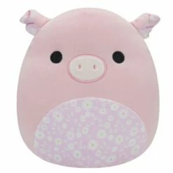 Squishmallows Plysjbamse 19cm - Grisen Peter M/ Blomstermønster