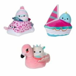 Squishville S5 Plysjbamse M/kjøretøy 5cm - Riff M/ Seilbåt -Squishmallows butikk 230405 092305 121092 3 261311 h74a3a775