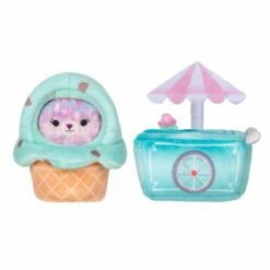 Squishville S5 Plysbamse M/ Tilbehør - Favoritt Iskrem