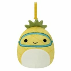 Squishmallows Nøkkelring Plysjbamse 9cm - Ananasen Maui