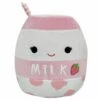 Squishmallows Plysjbamse 19cm - Jordbærmilkshaken Amelie