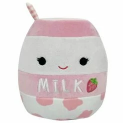 Squishmallows Plysjbamse 19cm - Jordbærmilkshaken Amelie